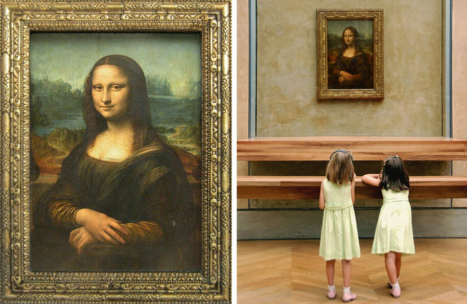 Перед какой картиной. Леонардо да Винчи Мона Лиза Джоконда. Леонардо да Винчи Мона Лиза в Лувре. Мона Лиза картина оригинал в Лувре. Мона Лиза в музее Лувр.