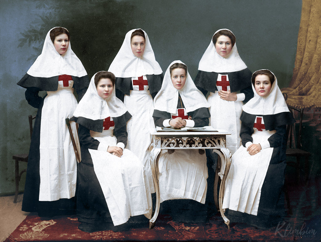 Российские сёстры милосердия времён Первой мировой войны. 