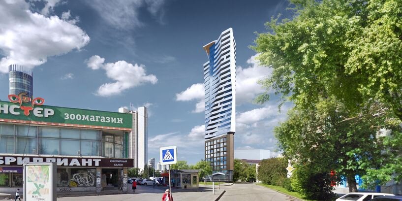 Ранее опубликованный предварительный проект новостройки на месте 10-этажного недостроя
