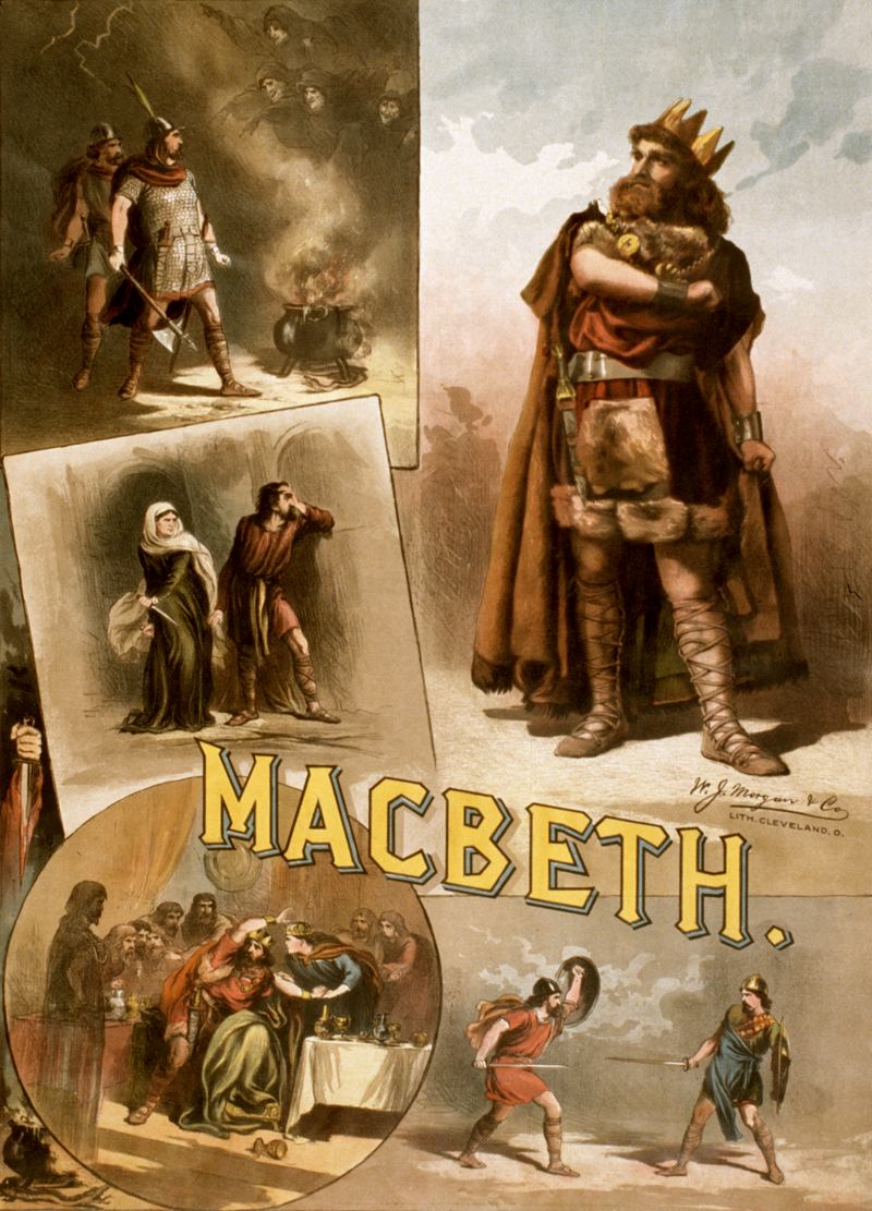 Афиша спектакля по пьесе Шекспира «Макбет» . 1884 год