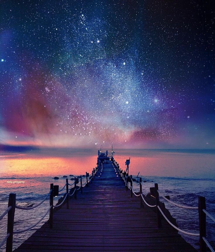 Звёзды. Море.