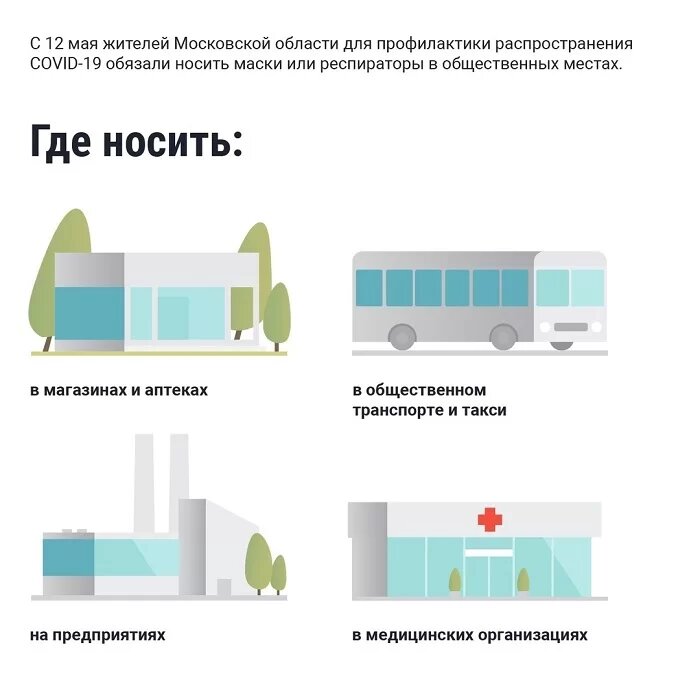 Это означает, что без индивидуальных средств защиты запрещается выходить на улицу. Делается это не для того, чтобы добавить еще запретов населению, помимо вынужденной самоизоляции с конца марта. А для того, чтобы правительство и губернаторы каждого региона России могли начать постепенное снятие ограничительных мер, благодаря введению масочного режима.
 