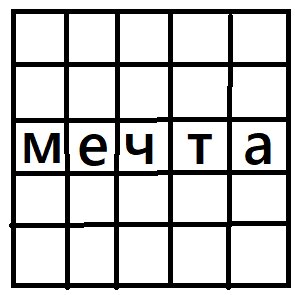 Пример поля и стартового слова