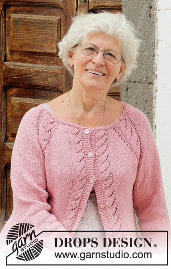 Жакет "Пион" спицами для женщин с ажурным узором от Drops Design. Описание перевела Ксения Kukanchik.  Источник фото https://www.garnstudio.com/pattern.php?id=8565&cid=19