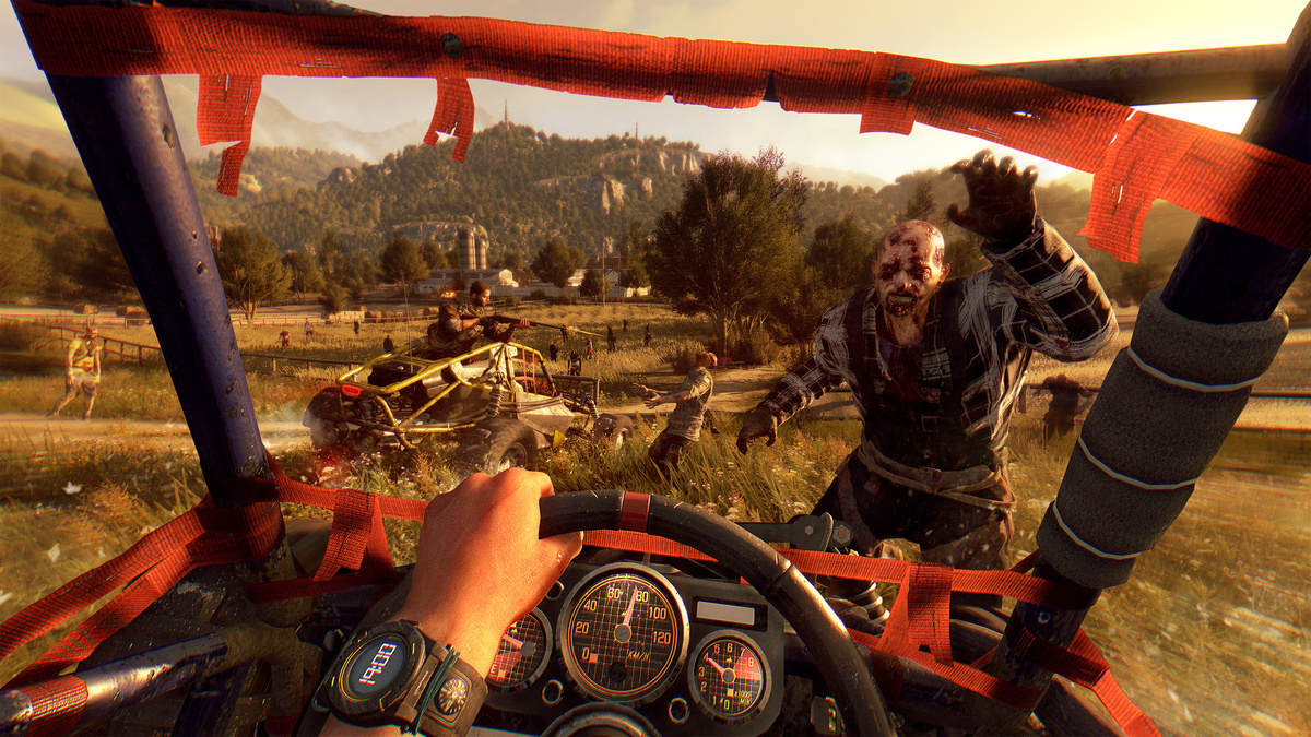 Скриншот из игры Dying Light: The Following, демонстрирующий предполагаемое использование наземного транспорта в Dying Light 2