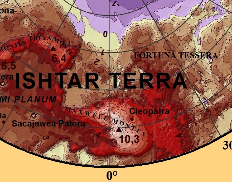 Терраформированная венера карта