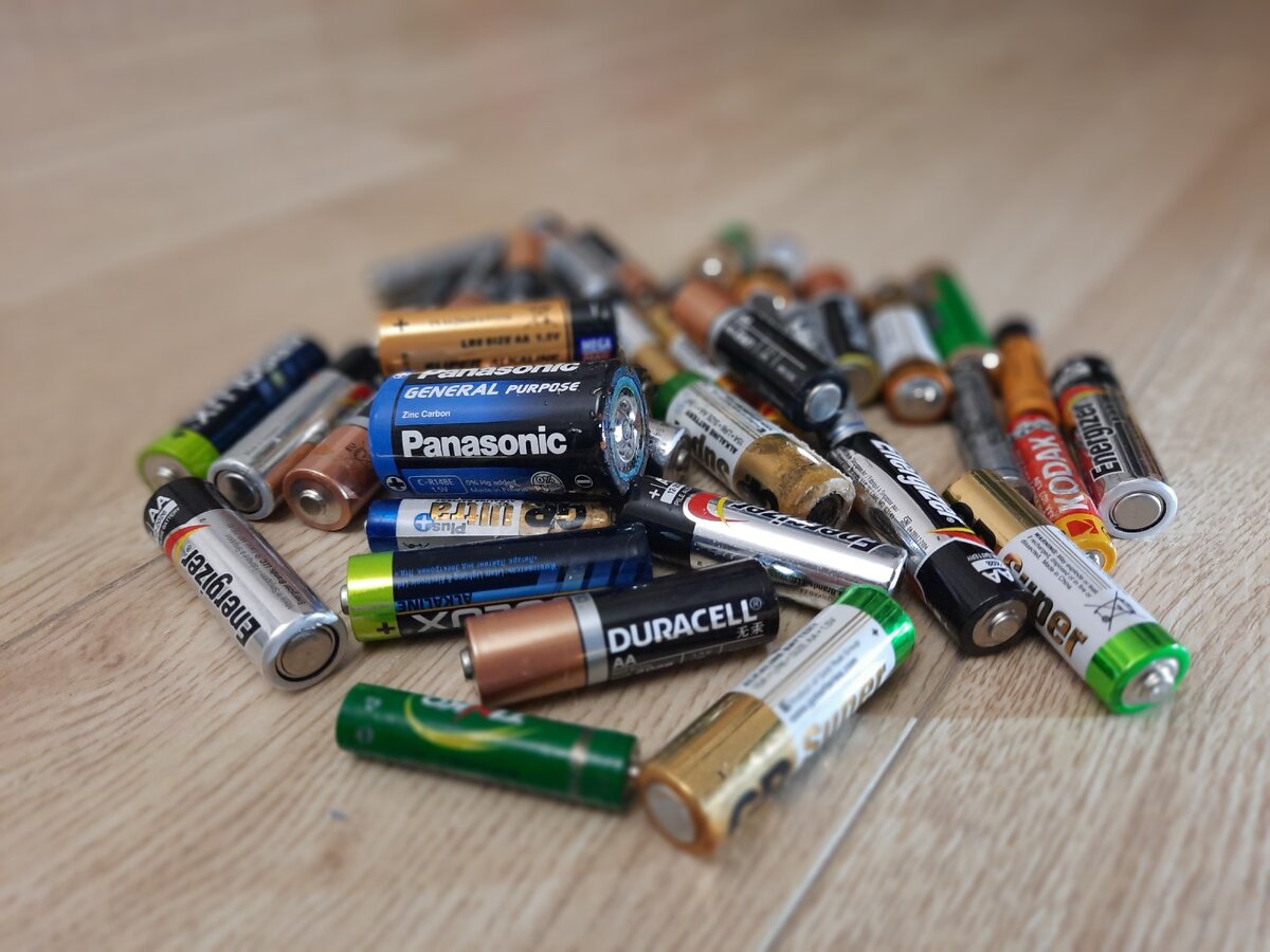 Использованные батарейки