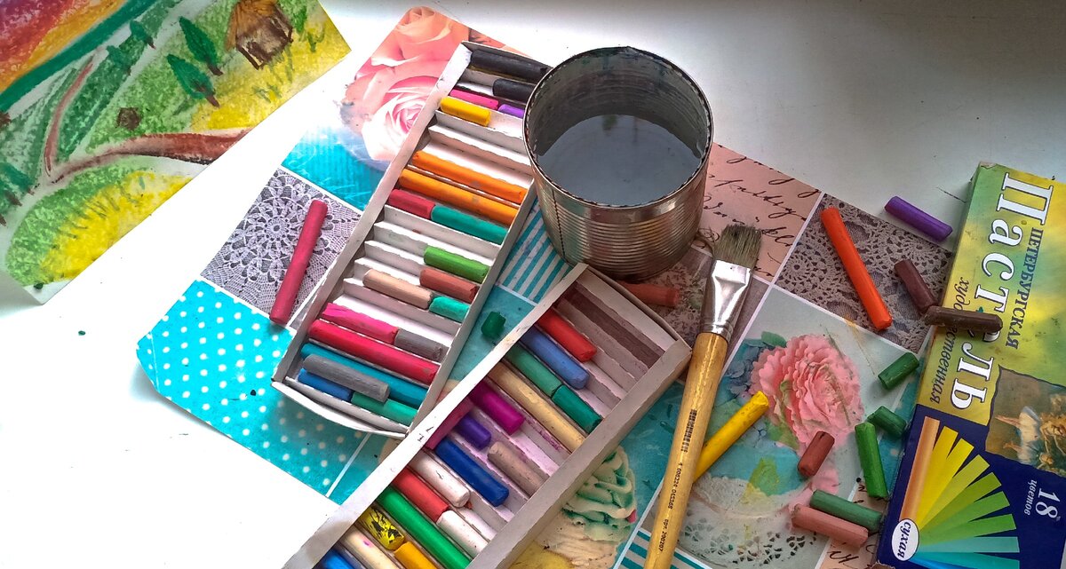 моя пастель немного истрепалась.