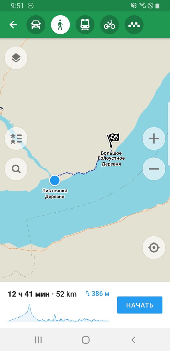Большое голоустное карта
