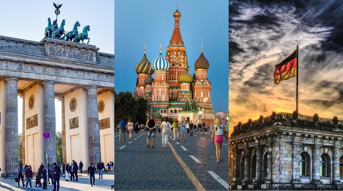 Достопримечательности Москвы и Берлина