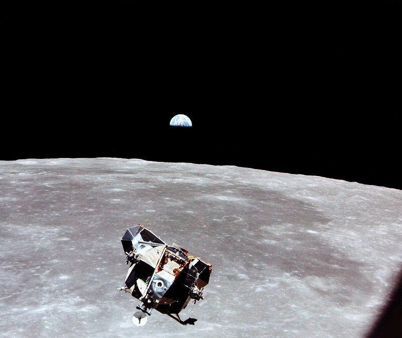 Миссия Аполлон-11 начало стыковки взлетного и орбитального модулей, фото NASA