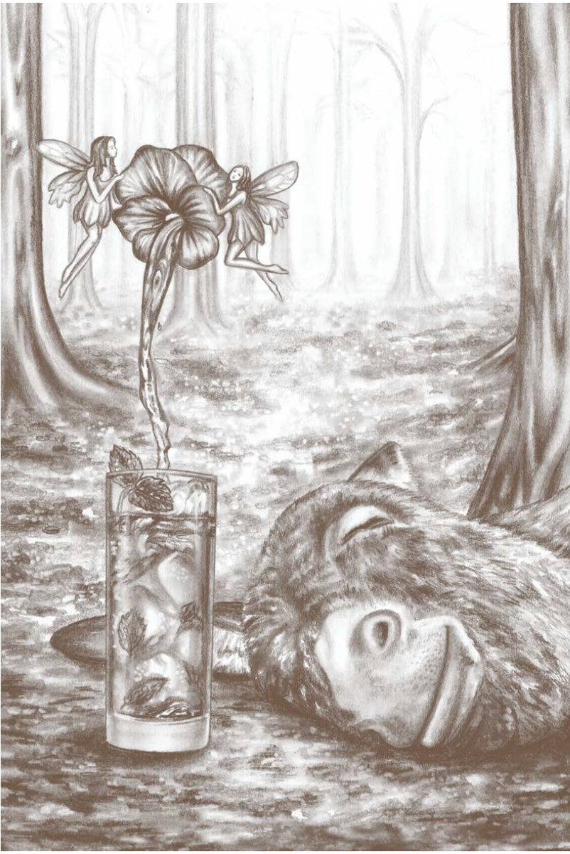 Иллюстрация из книги «Мастер шейков и "Маргариты"». Коктейль «Бурбон в летнюю ночь»