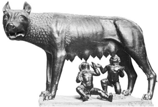 Ромул и Рем были вскормлены волчицей единожды