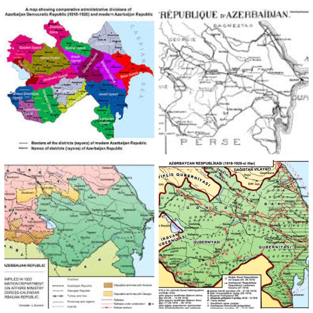 карта Азербайджанской Демократической Республики (АДР)