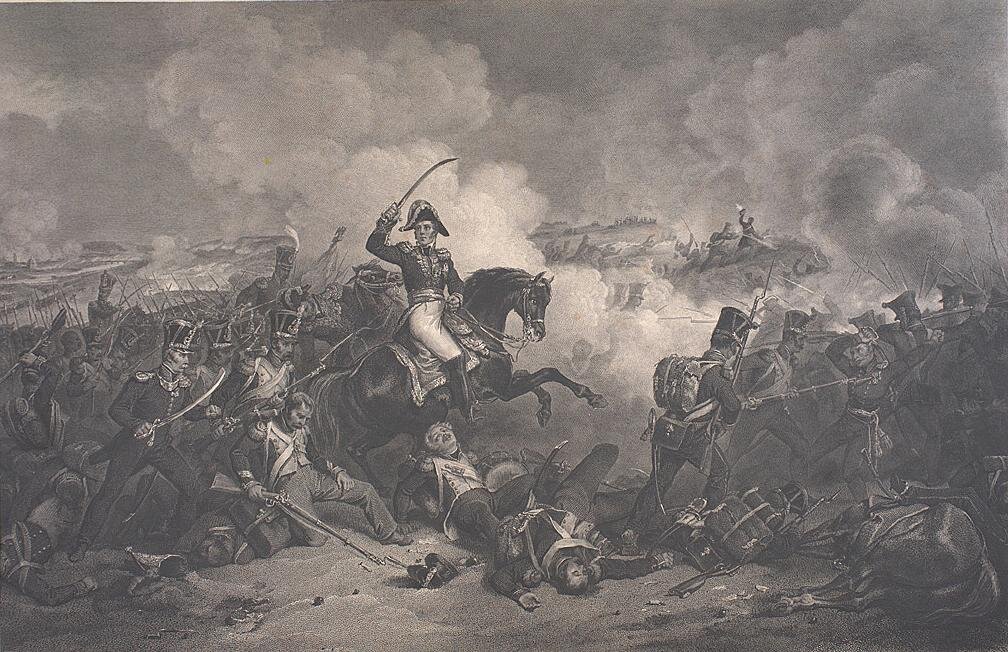 Атака маршала Нея при Бородино. Гравюра по картине Ланглуа. Источник: wikimedia.org