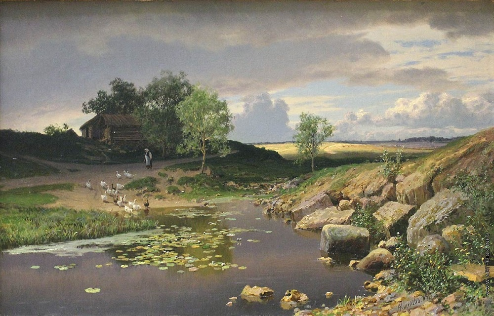 Пейзаж с гусями 1889