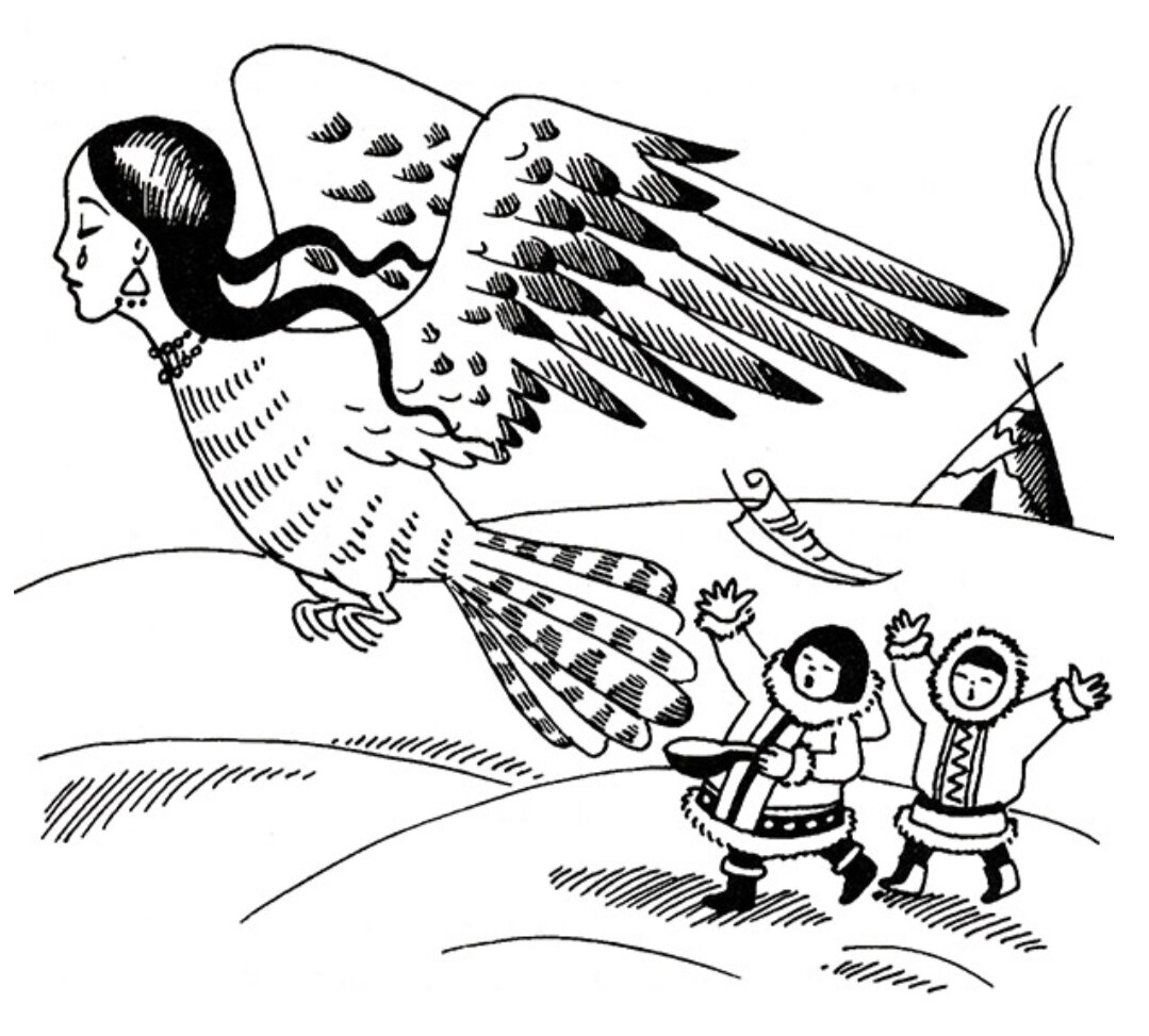 Иллюстрацию к народной Ненецкой сказке 