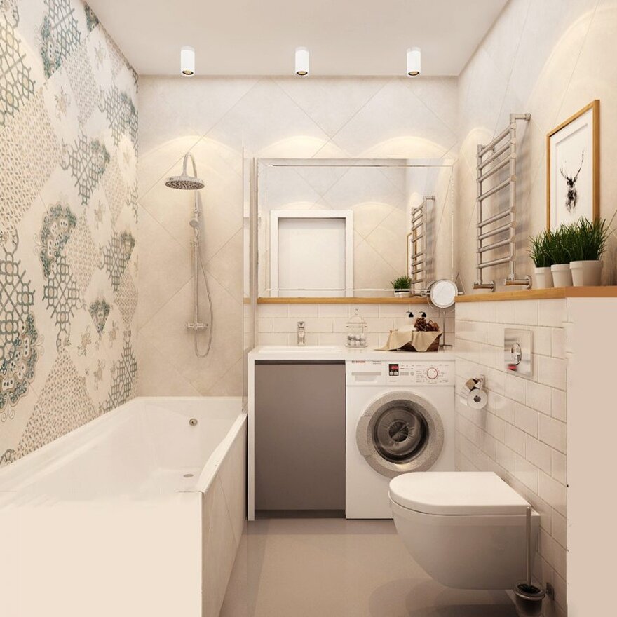 Просто, но со вкусом. Прямоугольная сканди-студия с интересными решениями