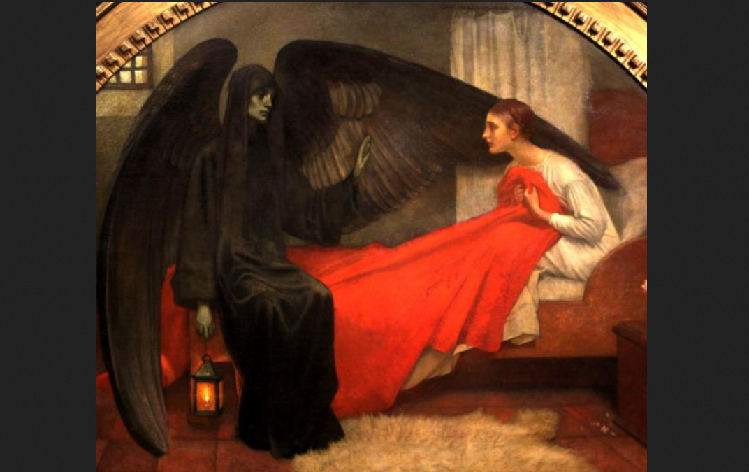 Марианна Стокс. "Девушка и смерть". 1908 г.