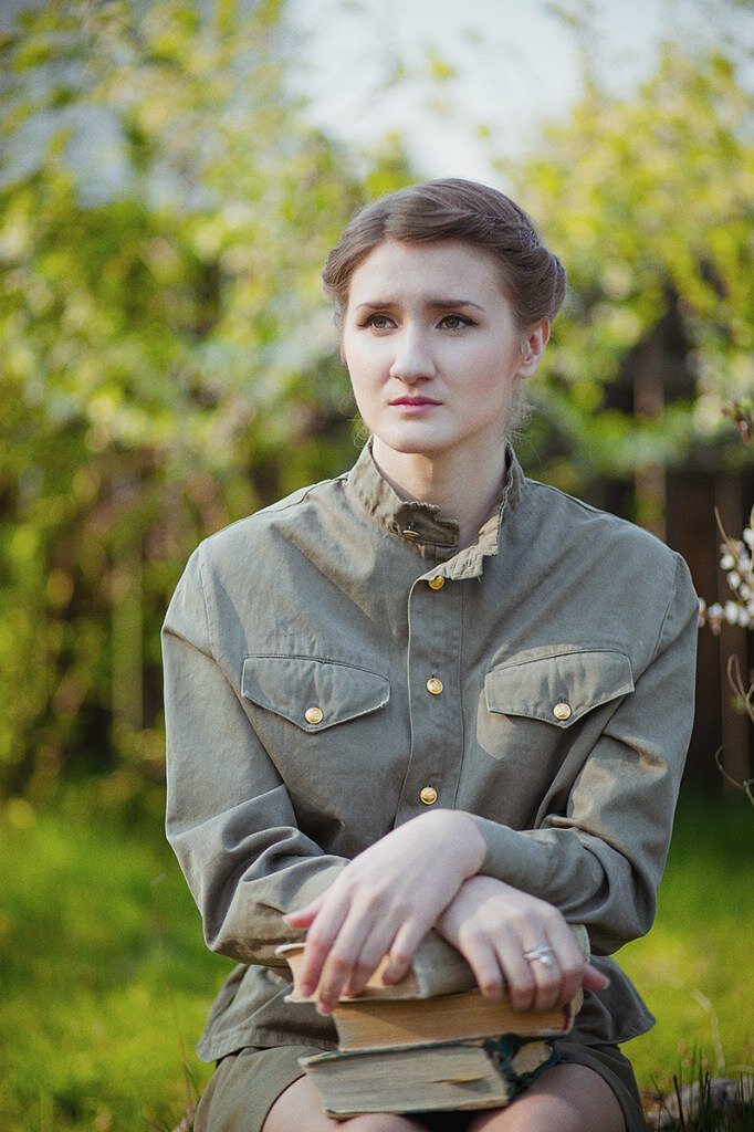 Участница проекта Ольга Макарова (Бородино, 2014 год). Фотограф Татьяна Зорина.