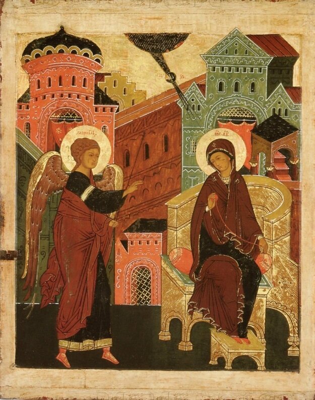 Христианское изображение красной нити