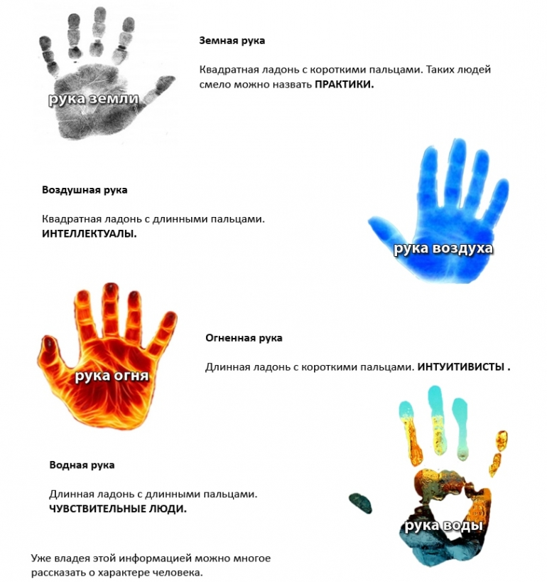Типы рук. Схема из интернета.