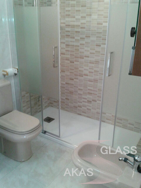 Стеклянная перегородка для душевой в квартире