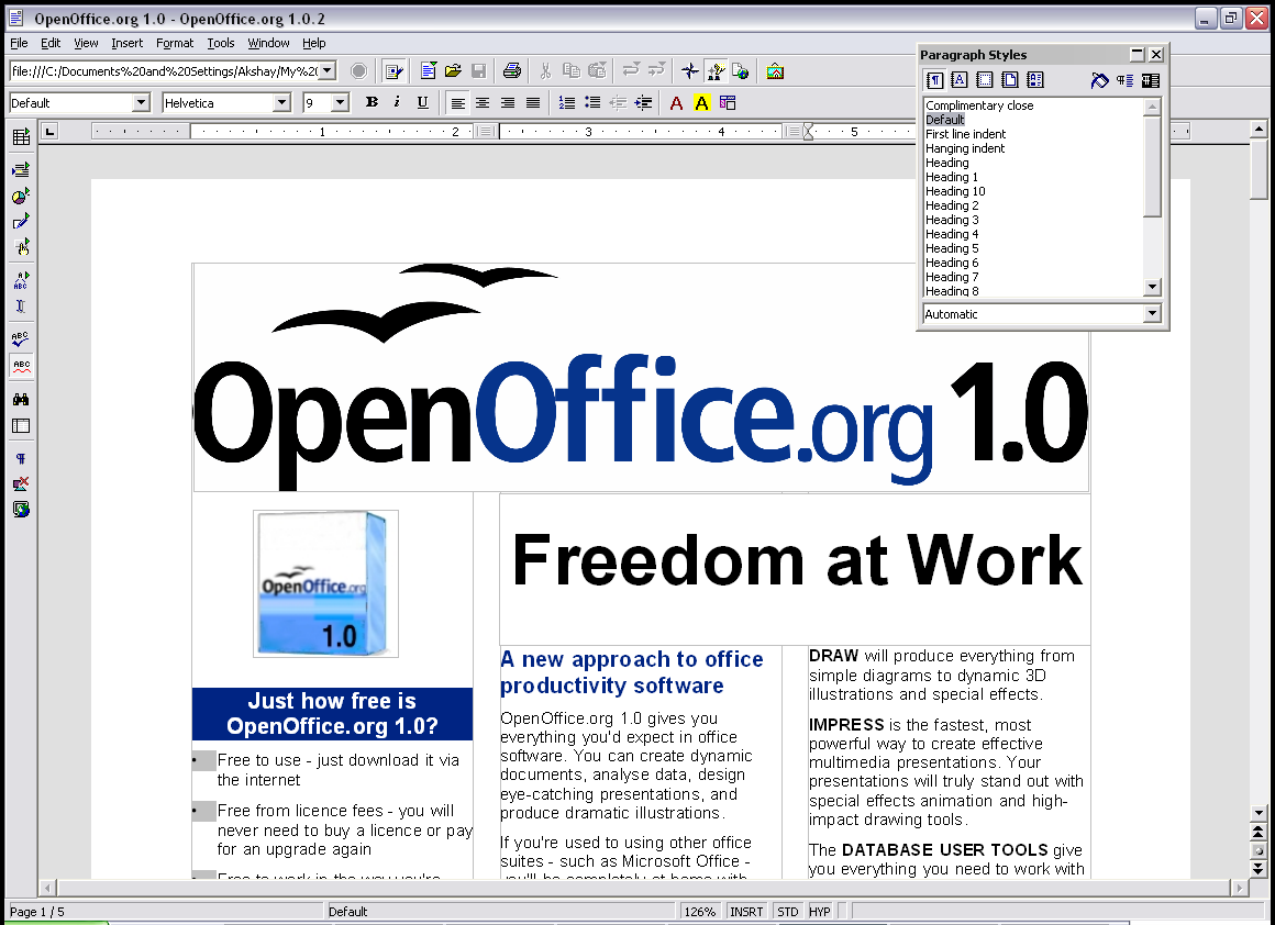 OpenOffice.org 1.0