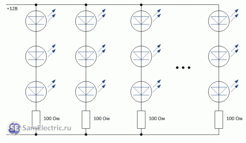 Схема светодиодной ленты 