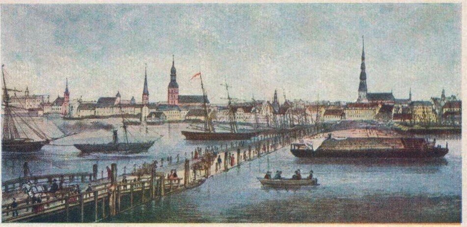  Наплавной мост – граница рижских морского и речного портов. Letonika.lv