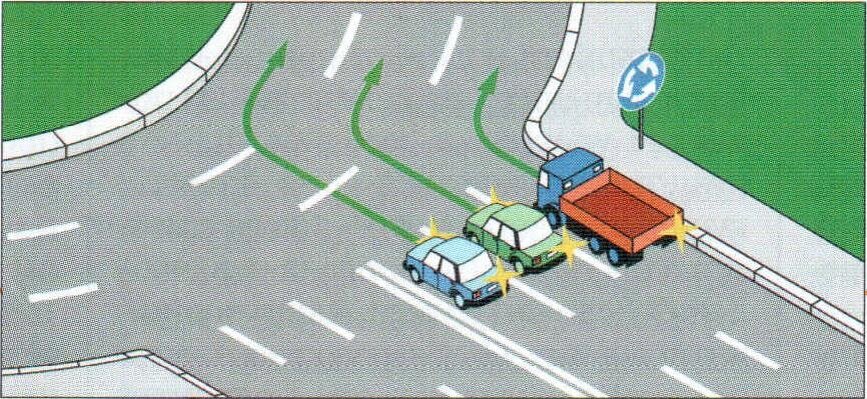 ну чем не перекресток?. но незабываем при перестроении полосы вкл.нужный сигнал