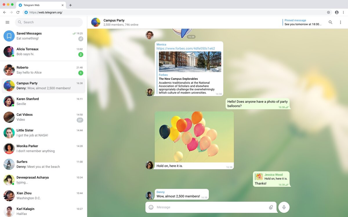 Веб версия телеграмма на компьютер фото 72