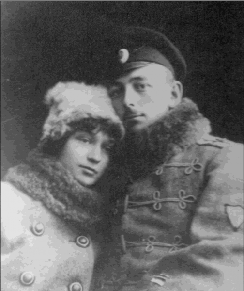Ротмистр Эрих Григорьевич Фрейберг с супругой Варварой, Сибирь, 1919 г.