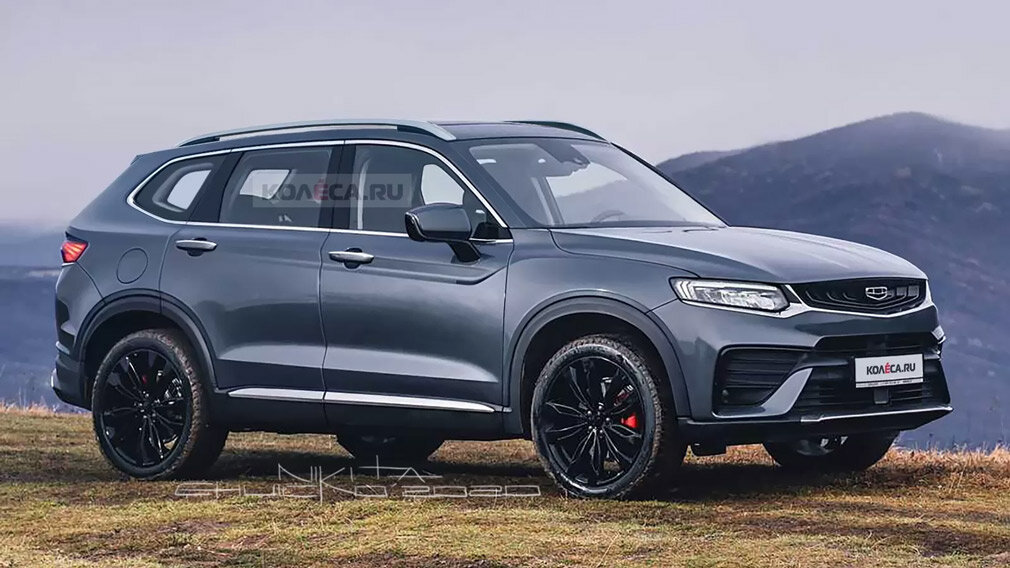 рендер Geely Tugella в кузове универсал