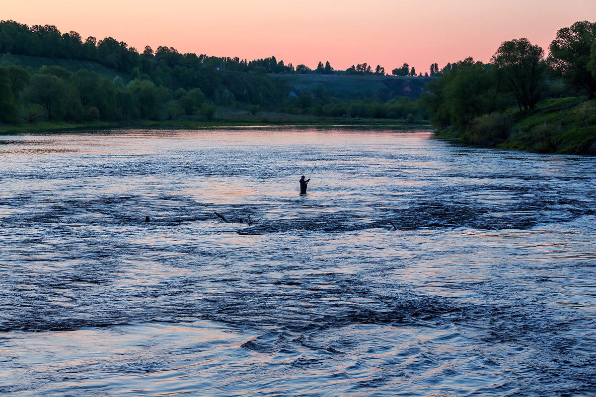 Течение на реке Ока. Фото взято из общего доступа.