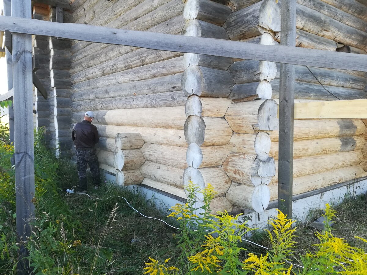 Шлифовка деревянного дома