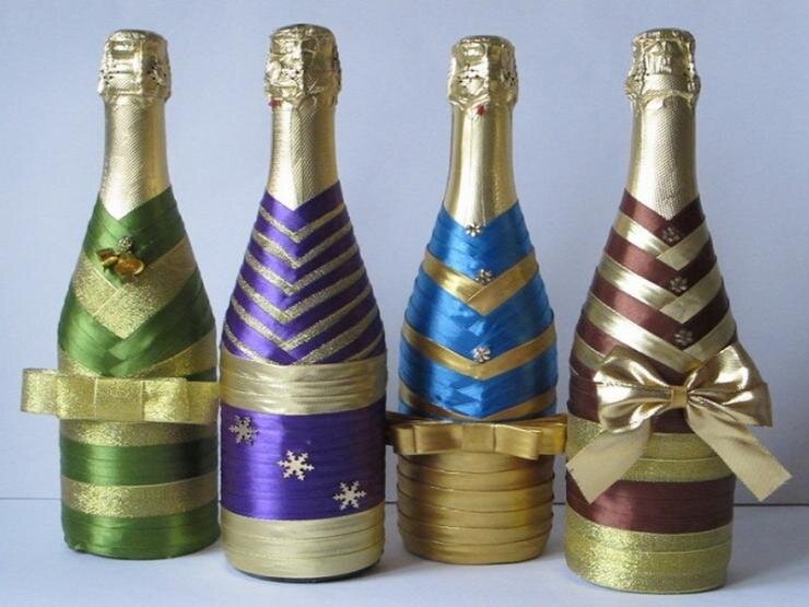 Как украсить шампанское на Новый год: делаем сказку своими руками