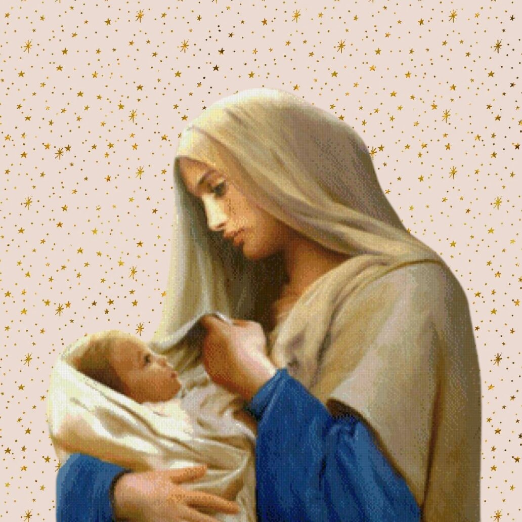 Дева Мария с младенецем Иисусом на руках
