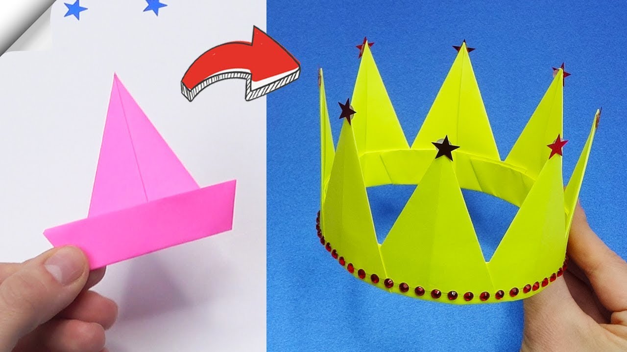 DIY 👑 - How to make CROWN from A4 paper