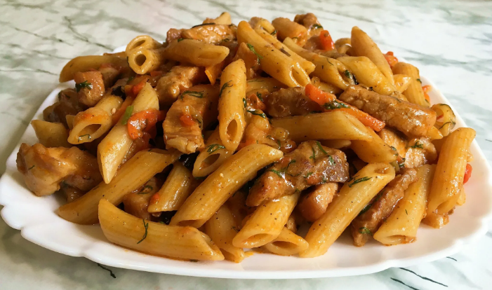 Макароны с мясом