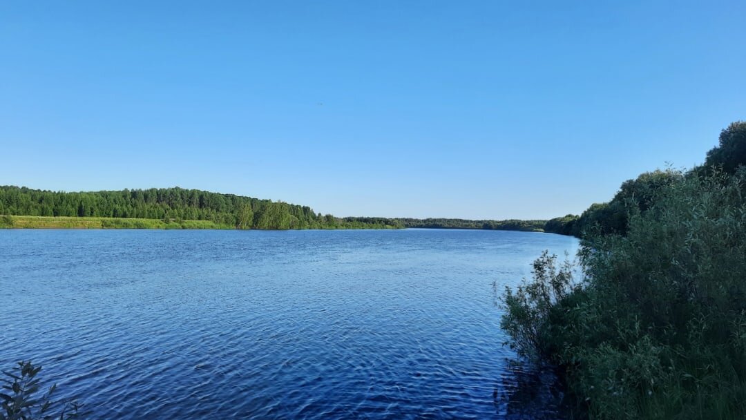 Широка река Водла. И воды её этим летом были теплые