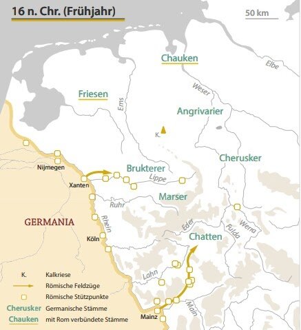  Весенняя кампания Германика. Форт Ализон самый крайний на Липпе(Lippe). Предположительно.