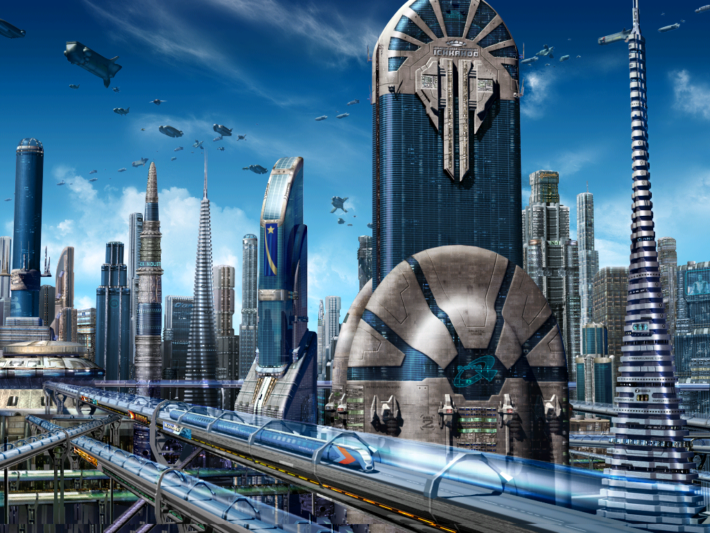 Как будет выглядеть мир через год Futuristic city, Future city, Fantasy city