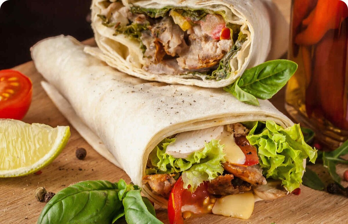 Индейка запечённая в лаваше с сыром