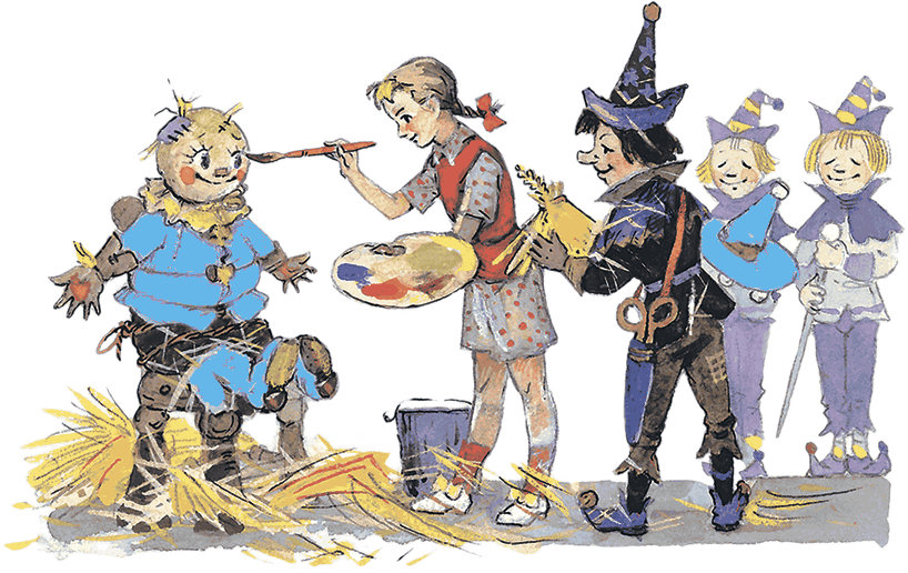 Иллюстрация по книге А. Волкова "Волшебник Изумрудного города". 