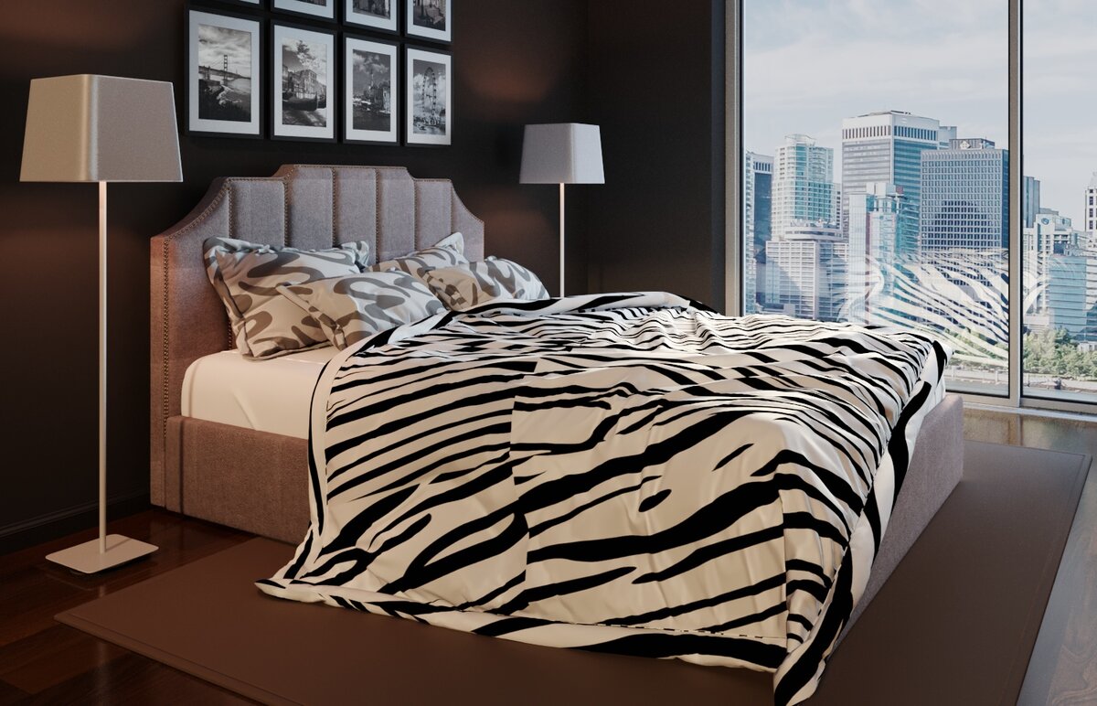 Кровать  Bianca с ромбовидной стяжкой на изголовье