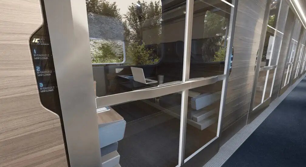 Визуализация интерьера двухэтажного тягового вагона (пресс-материалы, ПКП Интерсити)