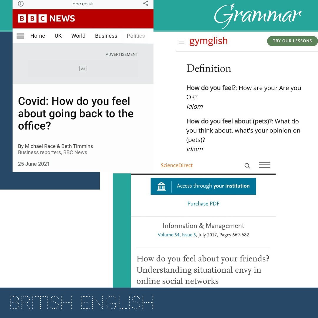 How do you feel about...?