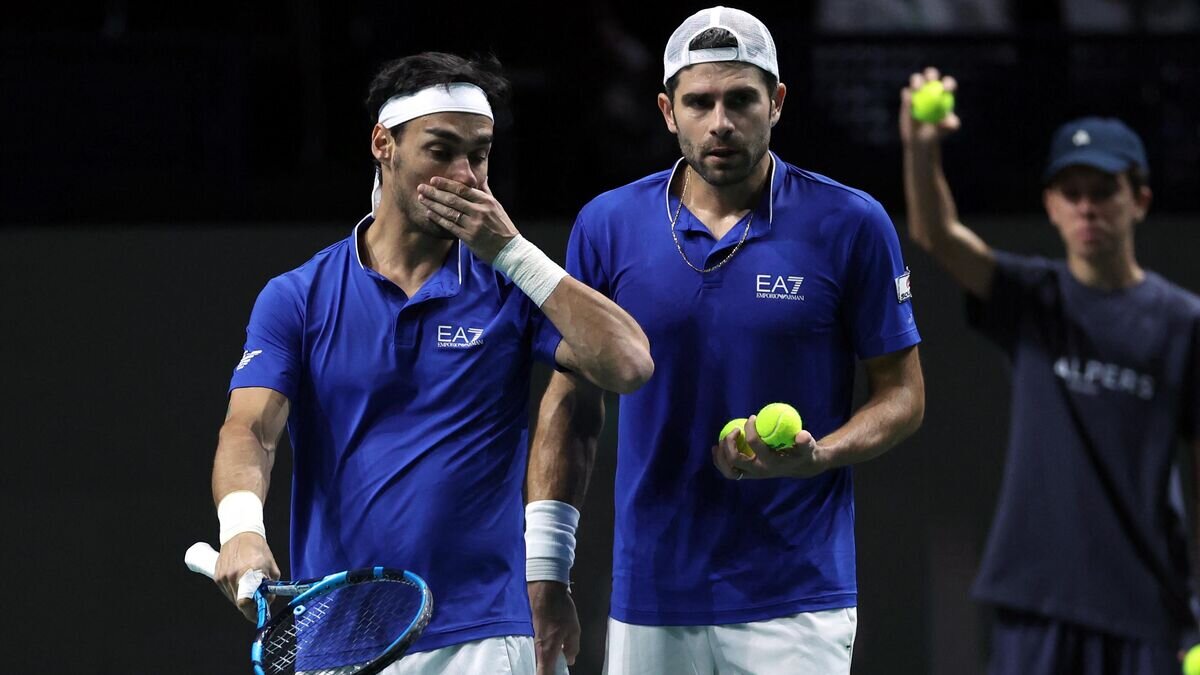    Симоне Болелли (справа) и Фабио Фоньини© AFP 2022 / THOMAS COEX