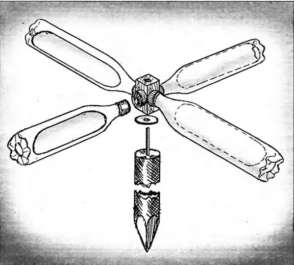 Делаем вертушку для дачи, или Как с легкостью избавиться от кротов